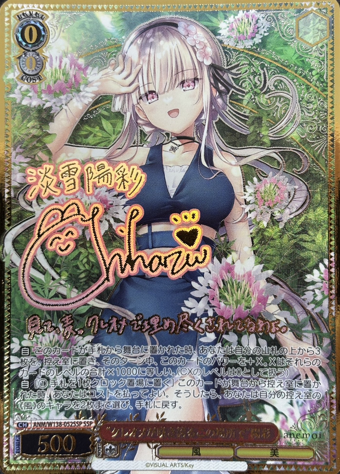 “クレオメが咲き誇るこの場所で”陽彩(SSP)(ANM/W138-052SSP)